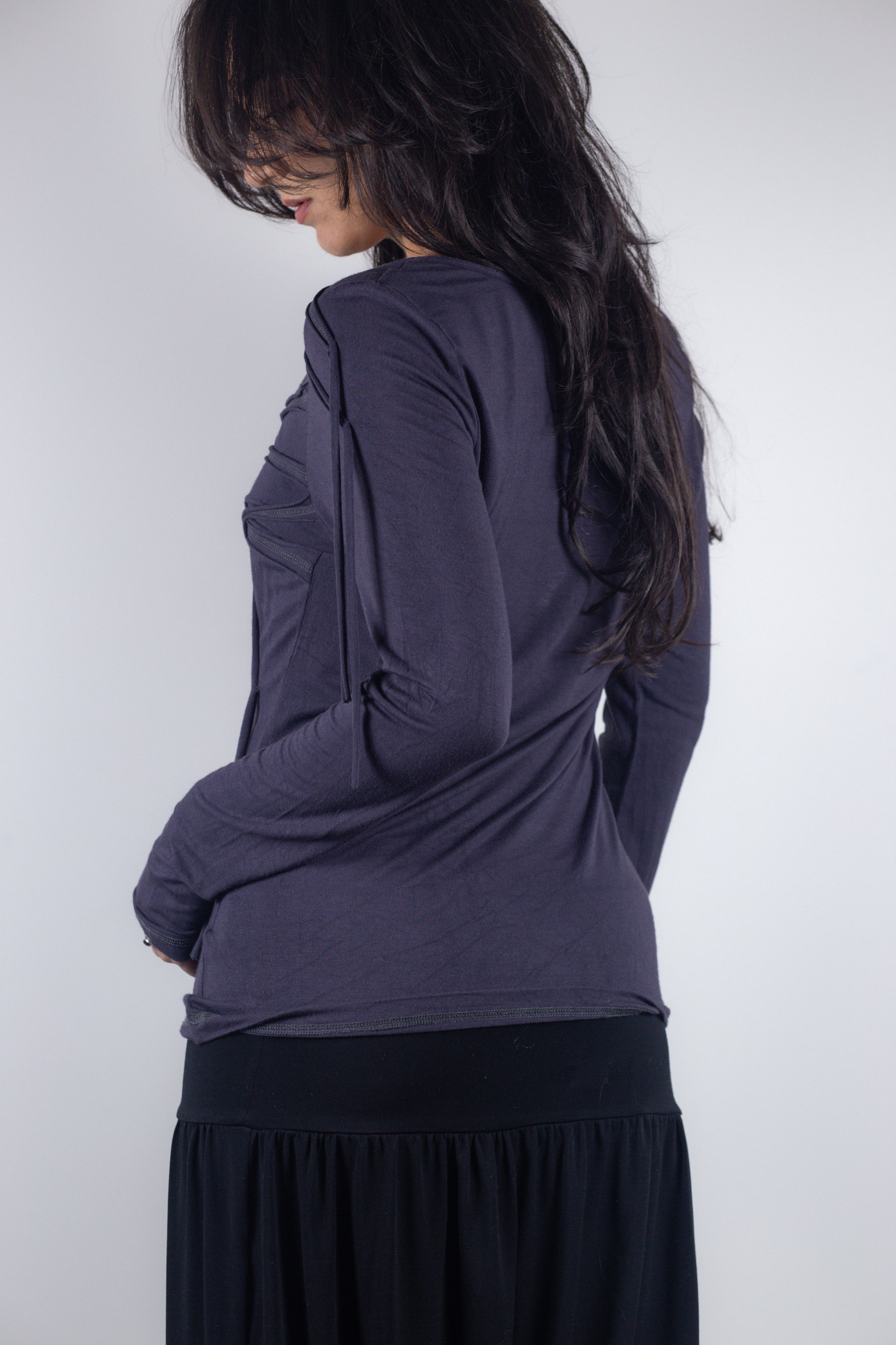European Designer Deconstructed Long Sleeve Top