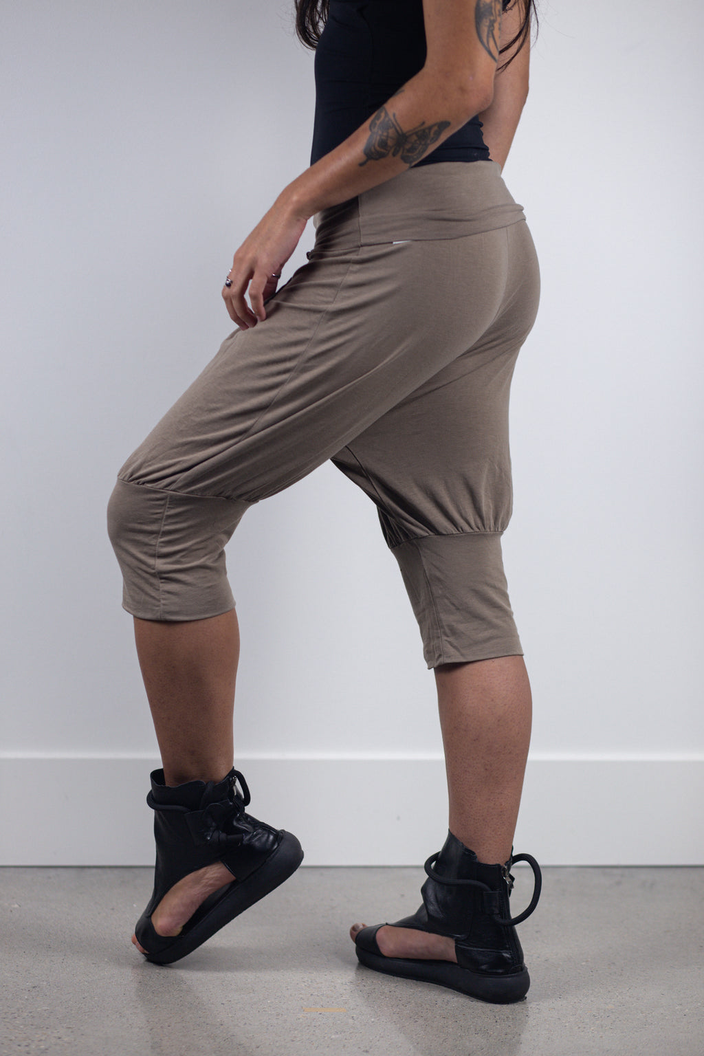 Drop Crotch Harem Capri Pants