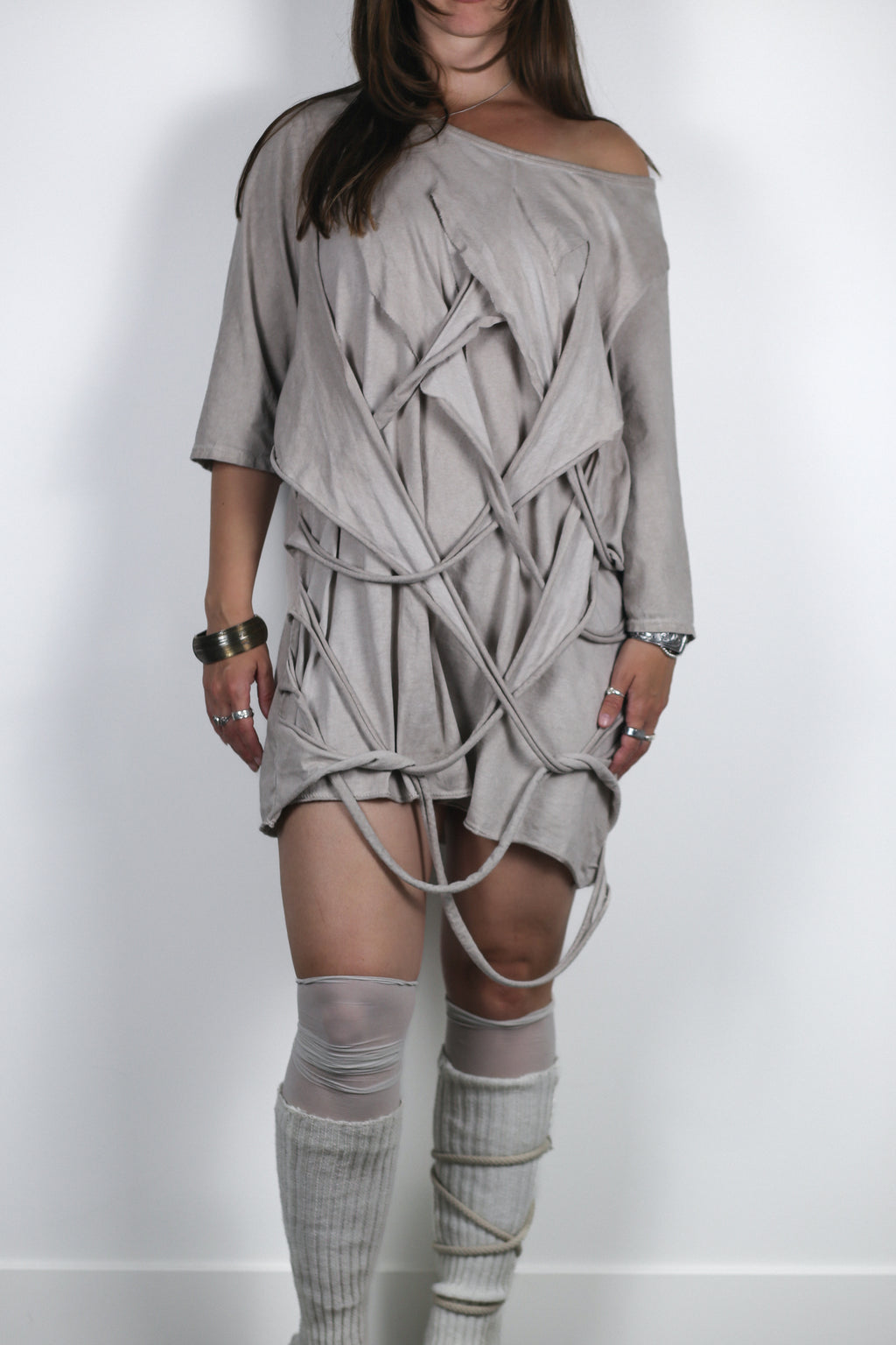 Avant-Garde Deconstructed Strap Tunic