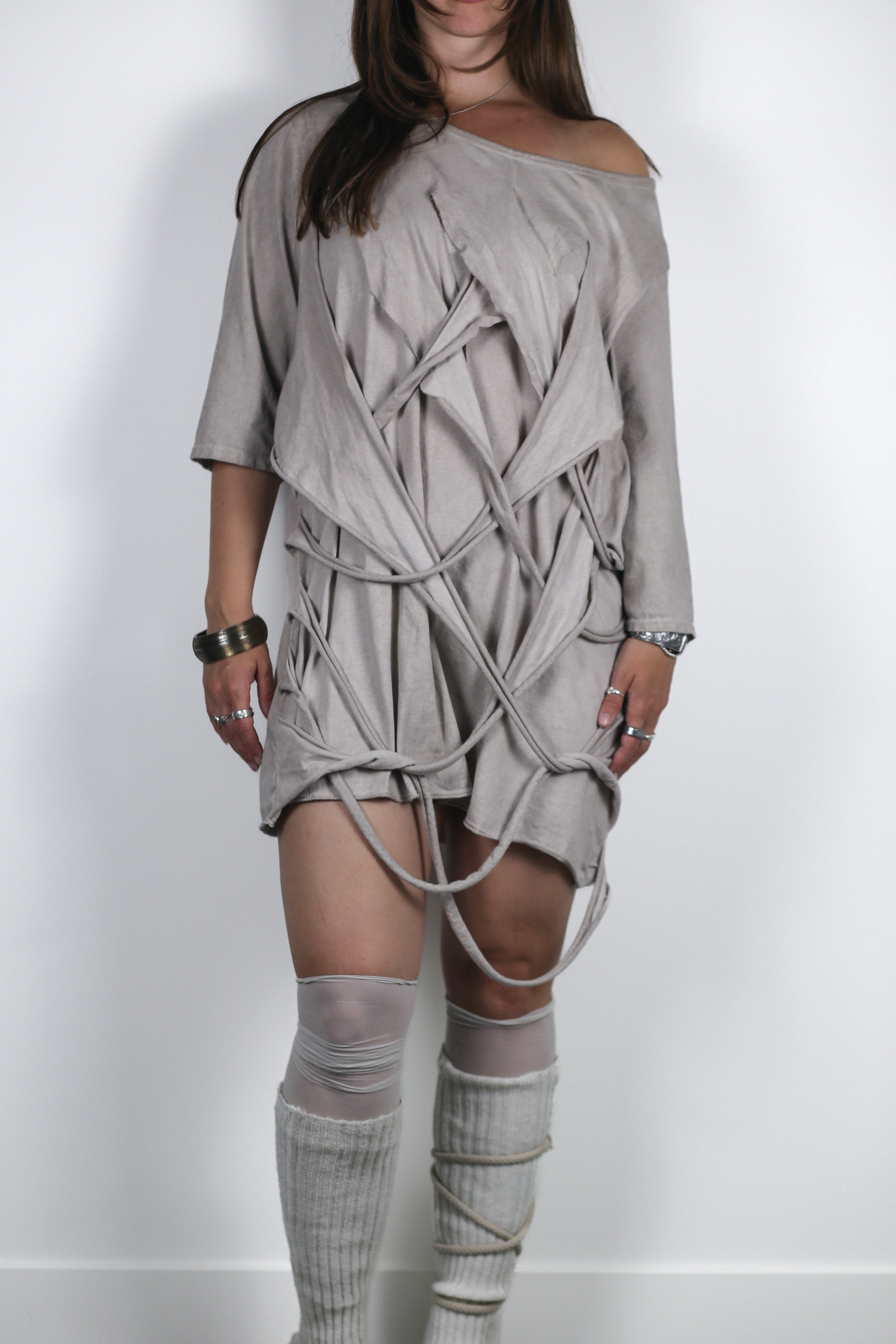 Avant-Garde Deconstructed Strap Tunic