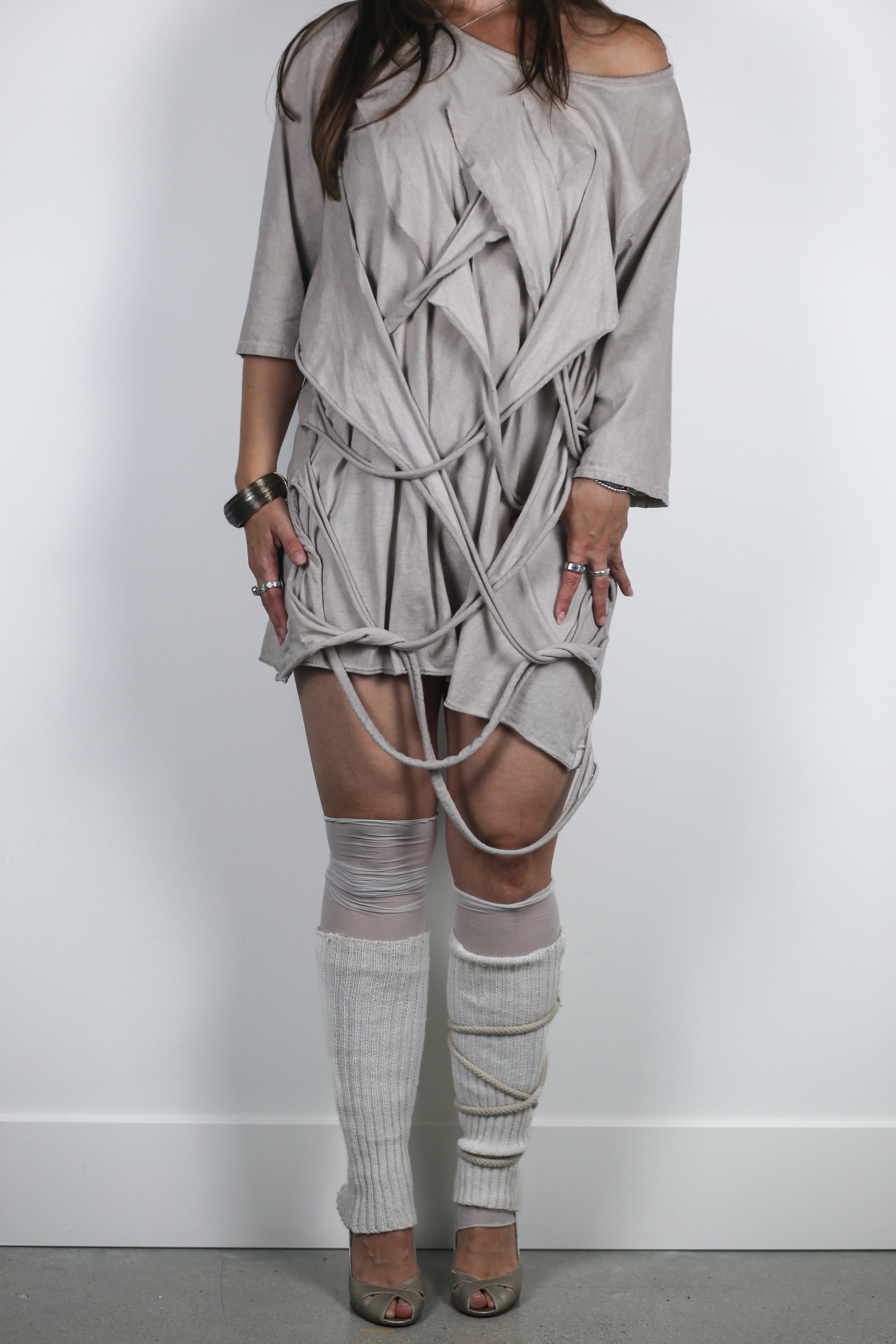 Avant-Garde Deconstructed Strap Tunic