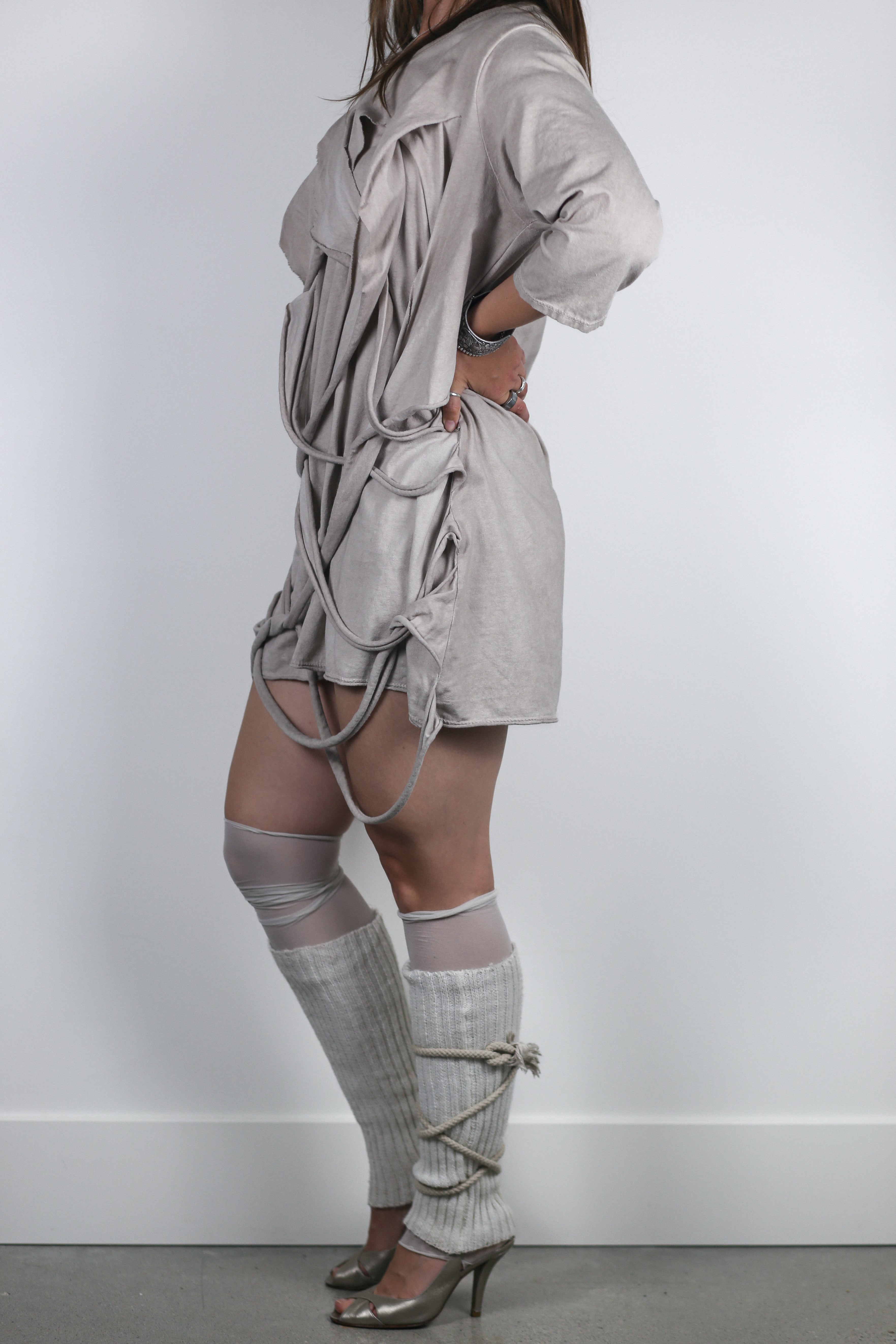 Avant-Garde Deconstructed Strap Tunic