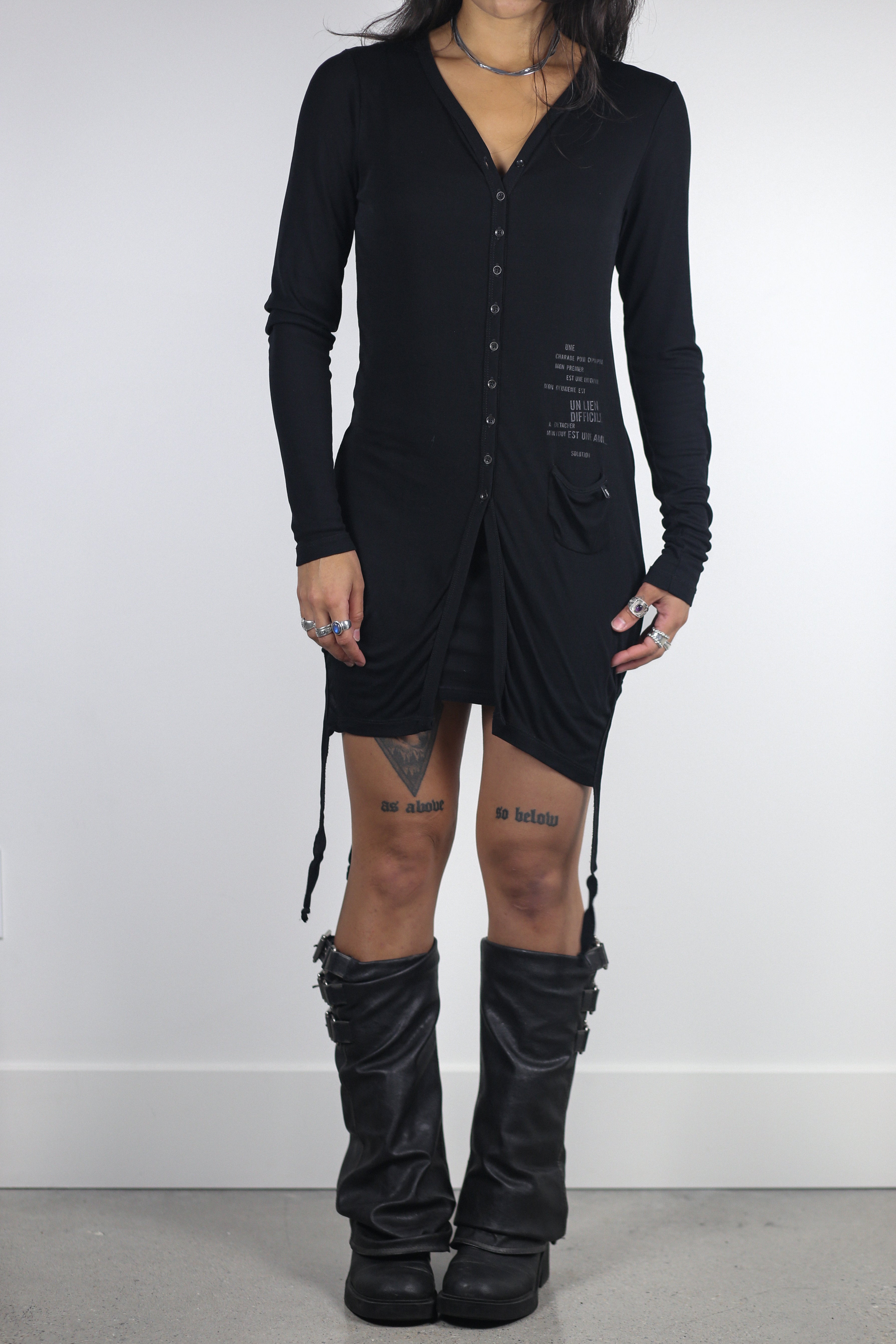 Cop Copine Long Cardigan with Garter Straps