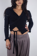 Vintage Diesel Wrap Tie Cropped Cardigan