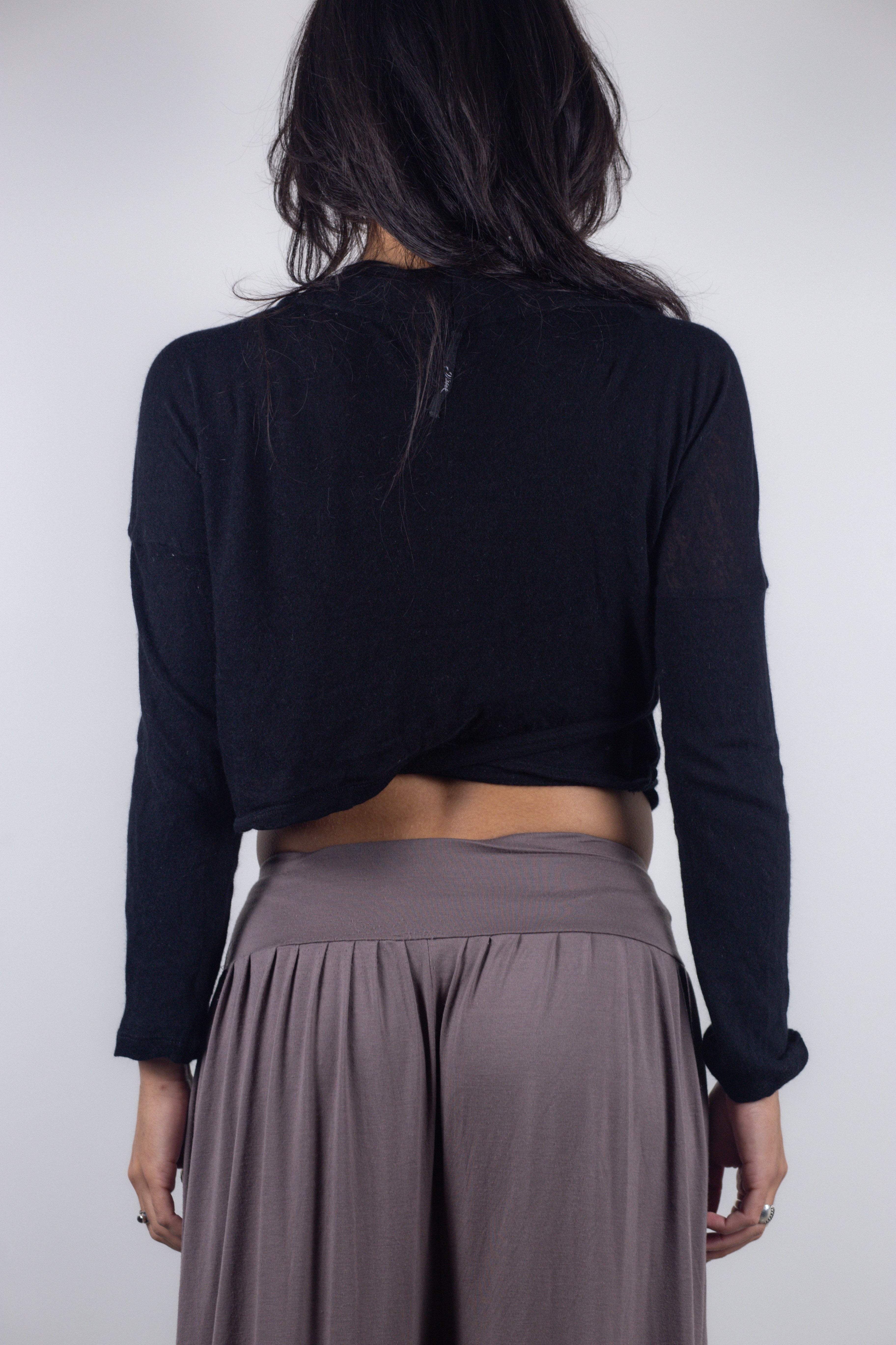 Vintage Diesel Wrap Tie Cropped Cardigan