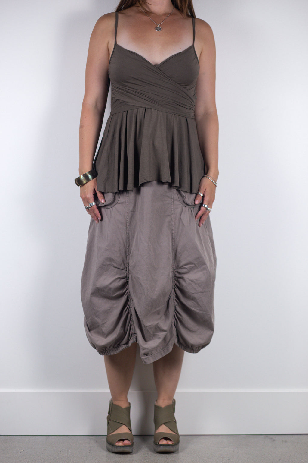 Balloon Cargo Midi Skirt
