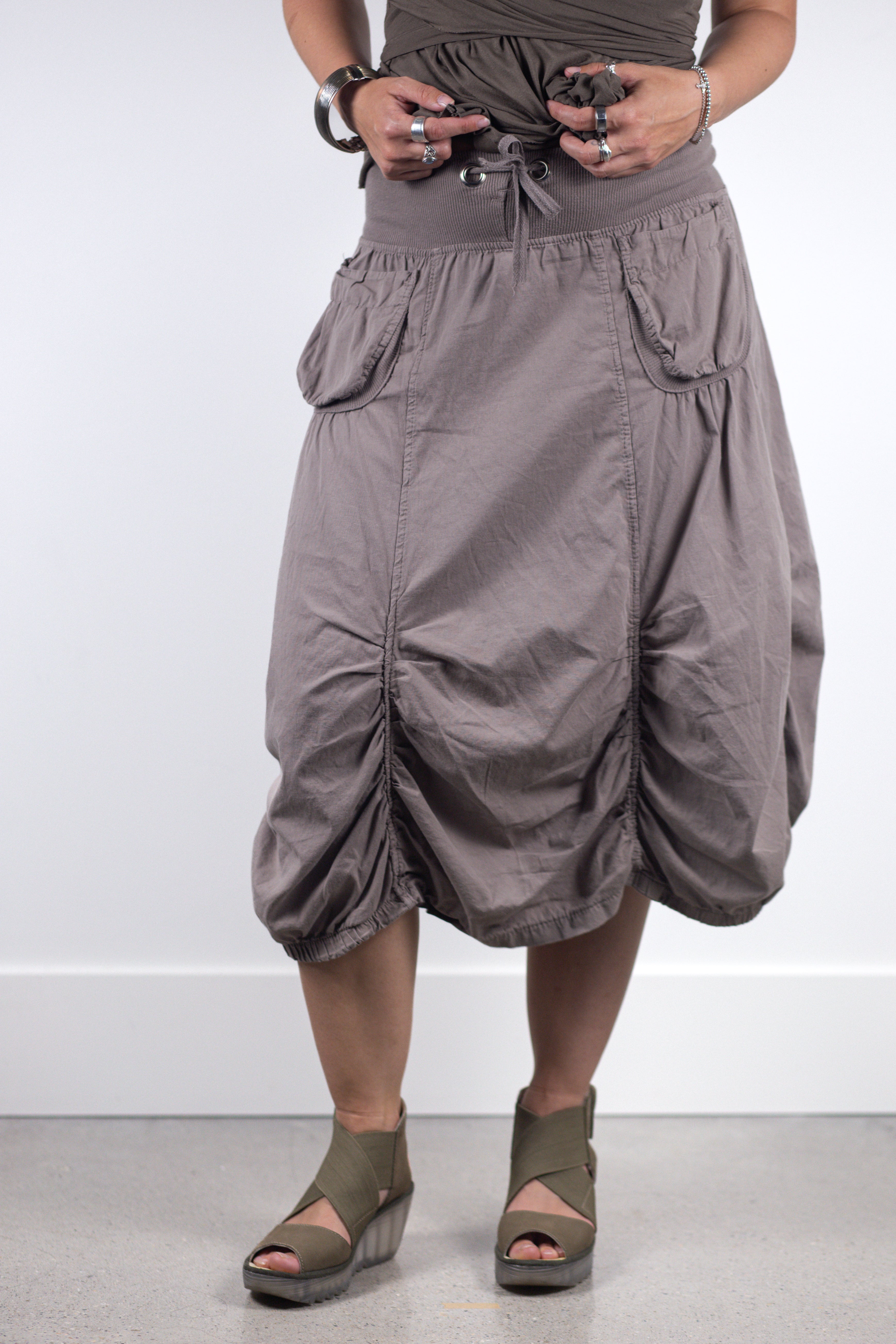 Balloon Cargo Midi Skirt