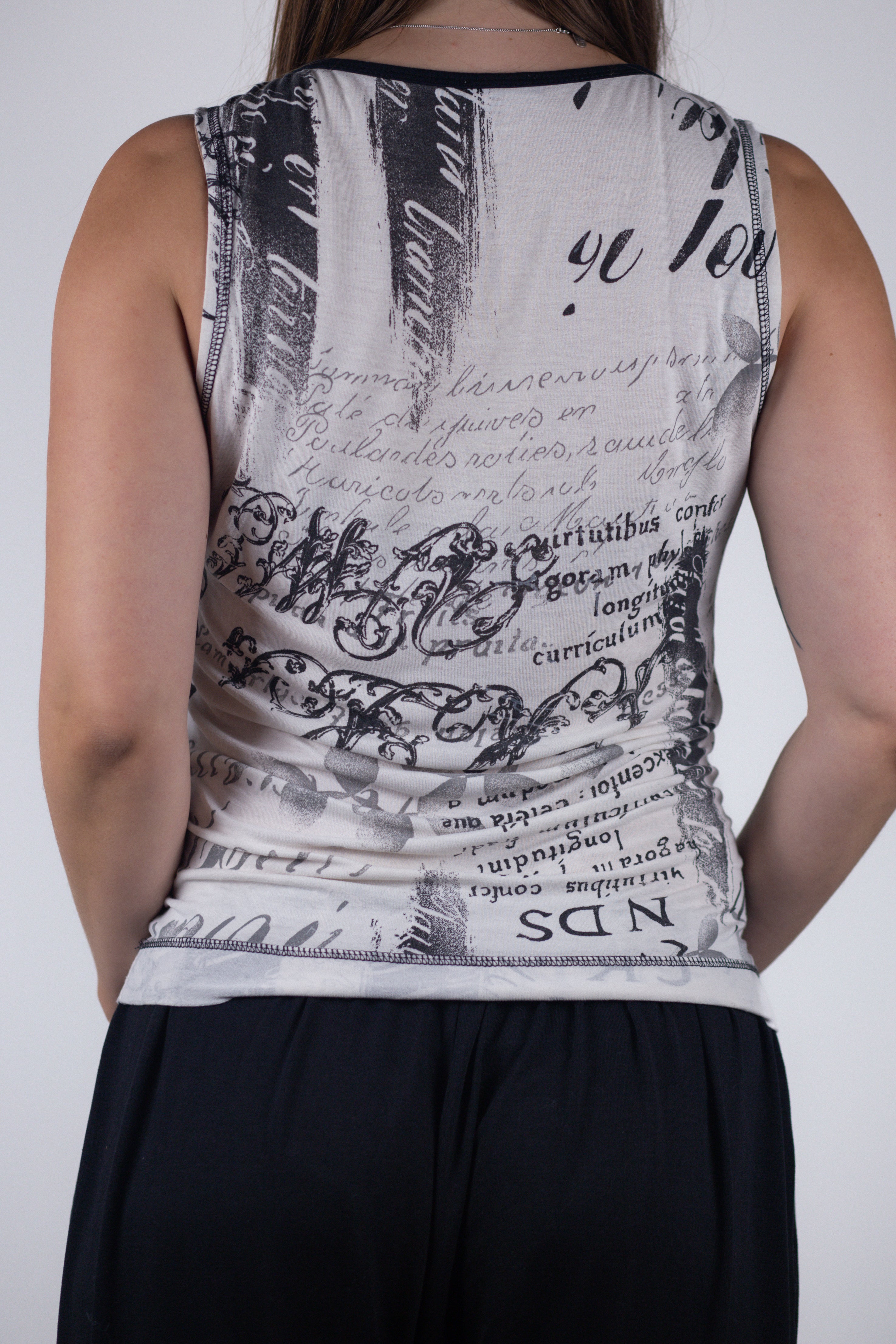 2000s Tattoo Print Tank