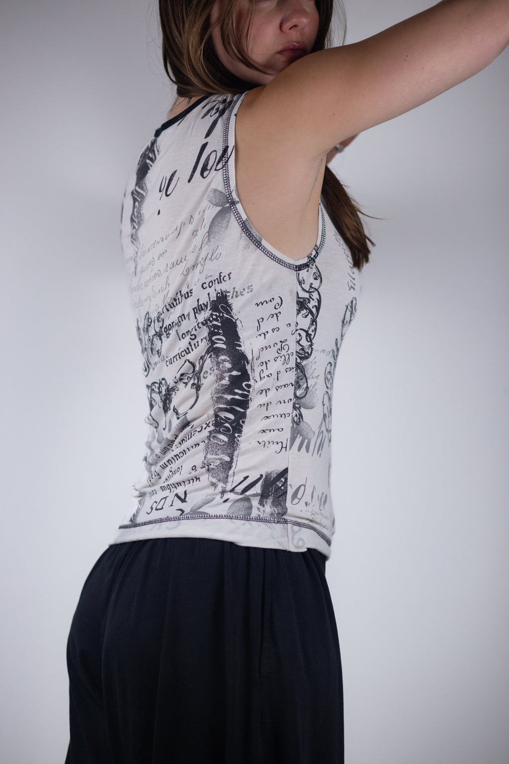 2000s Tattoo Print Tank