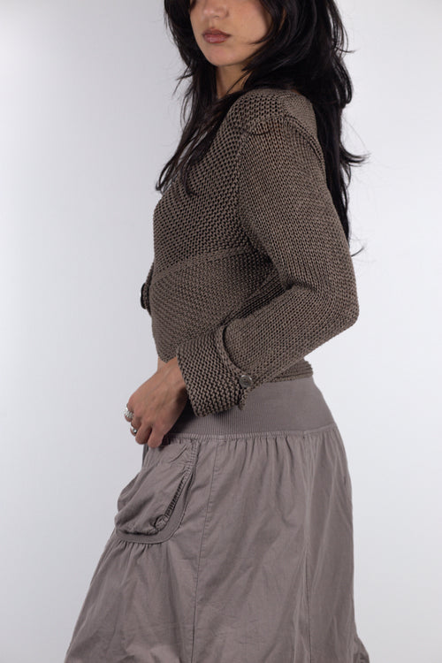 Patrice Bréal Cropped Knit Cardigan